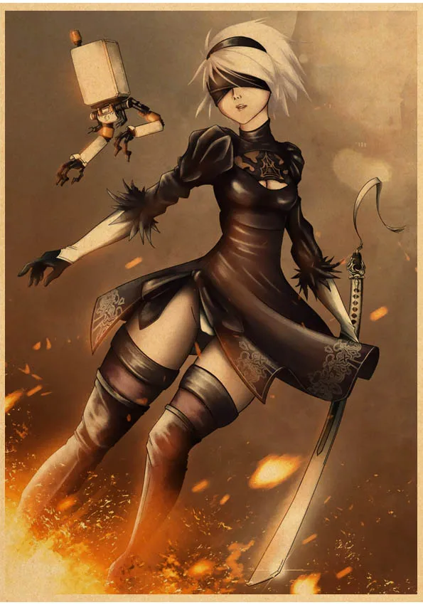 Fly 2B Game Nier Automata Poster