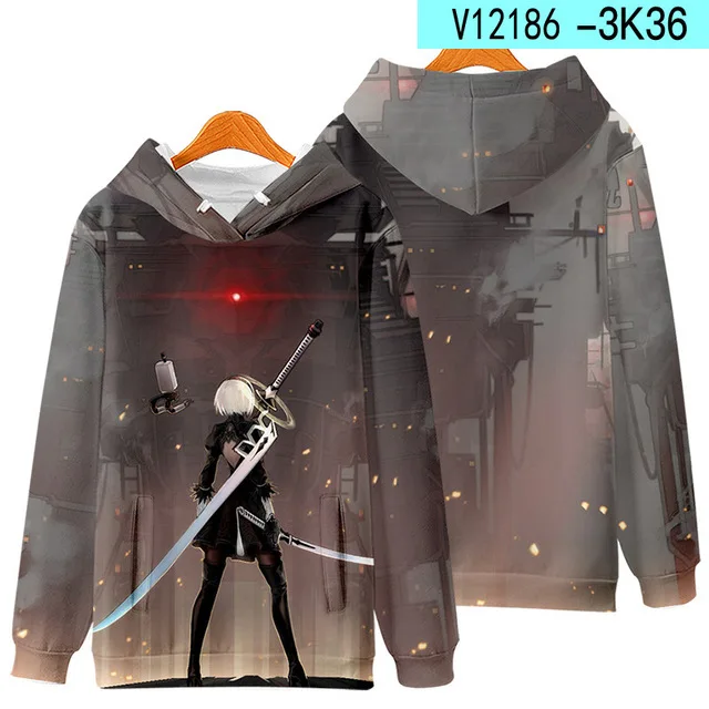 Hot Item Game NieR:Automata 3D Zipper Hoodie
