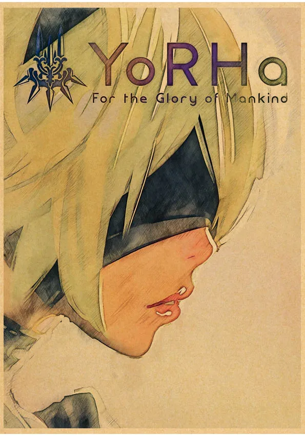 For the Glory of Mankind - 2B Game Nier Automata Poster