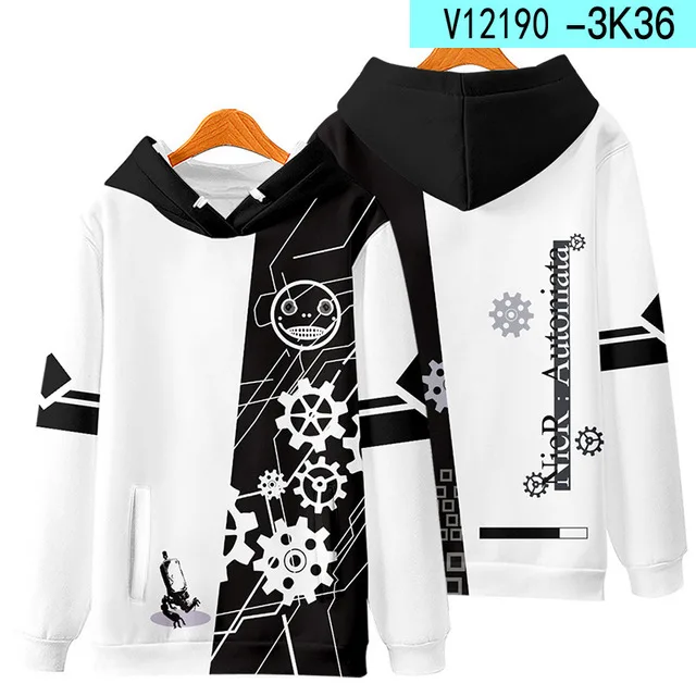 New Hot Game NieR:Automata 3D Zipper Hoodie
