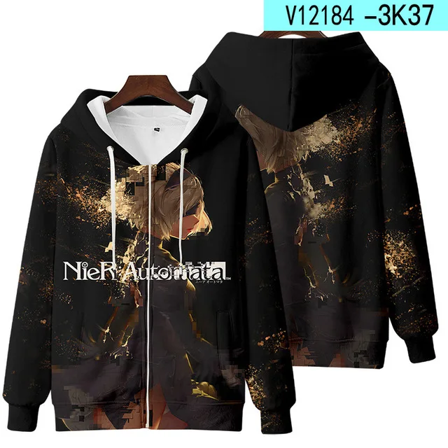 Must Try Game NieR:Automata 3D Zipper Hoodie