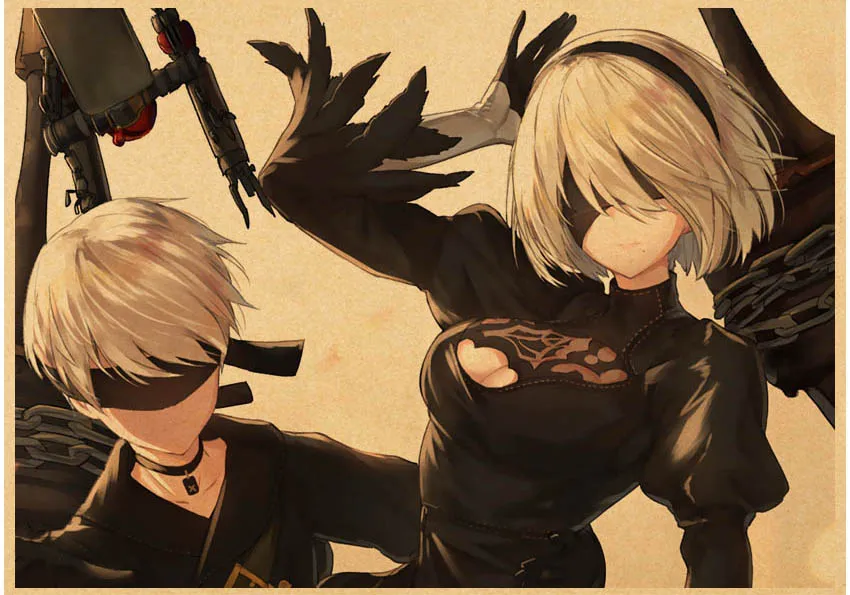 9A & 2B Game Nier Automata Poster