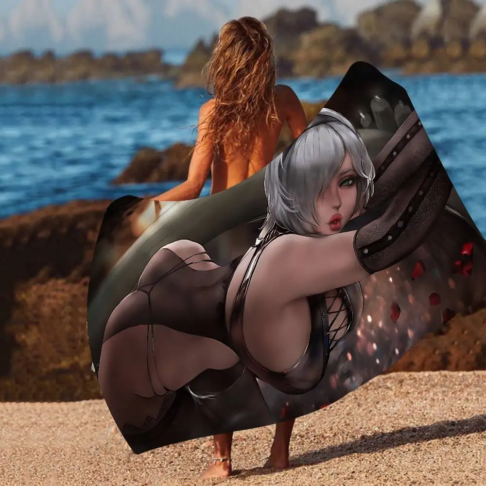 New Design NieR Automata Anime Cartoon Beach Towel
