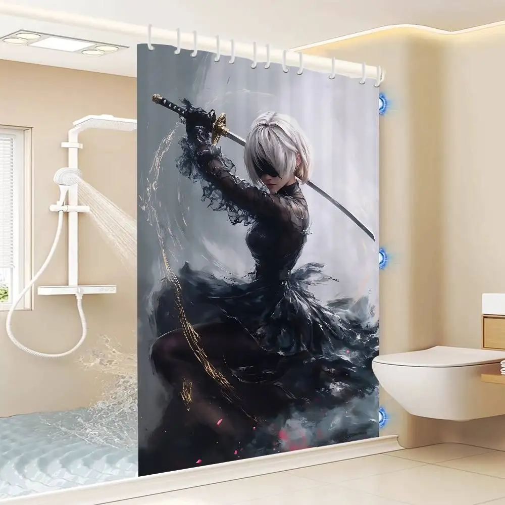 Hot Nier Automata Anime Modern Shower Curtain