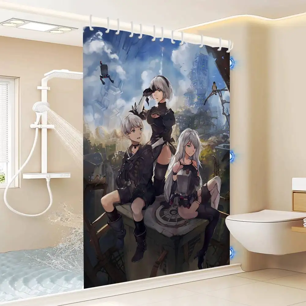 Hot Design Nier Automata 2B Shower Curtains