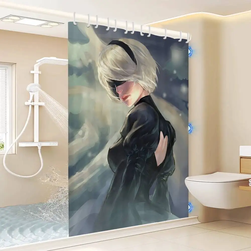 Nier Automata 2B Shower Curtains
