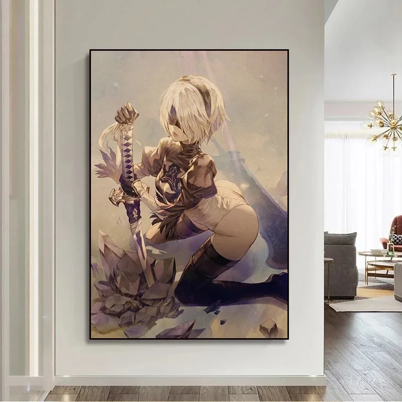 Best Selling Nier Automata 2B Art Wall Art