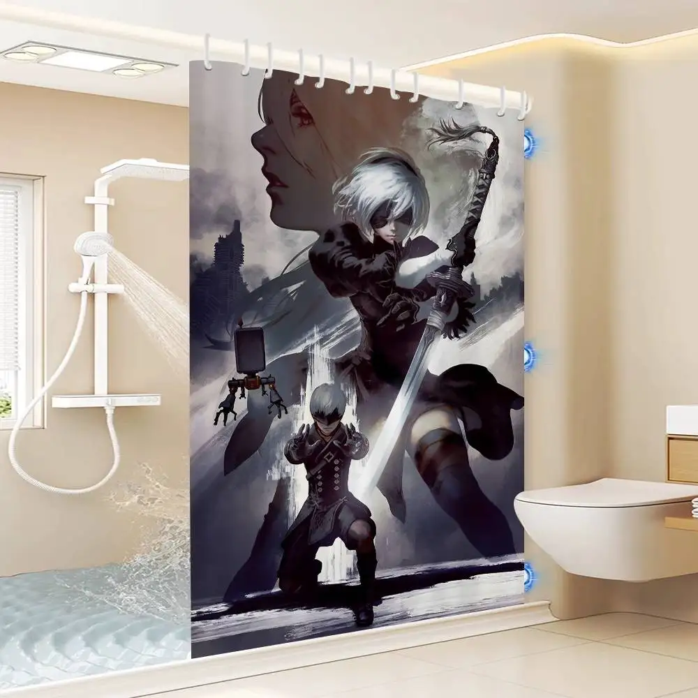 Hot Item Nier Automata 2B Shower Curtains