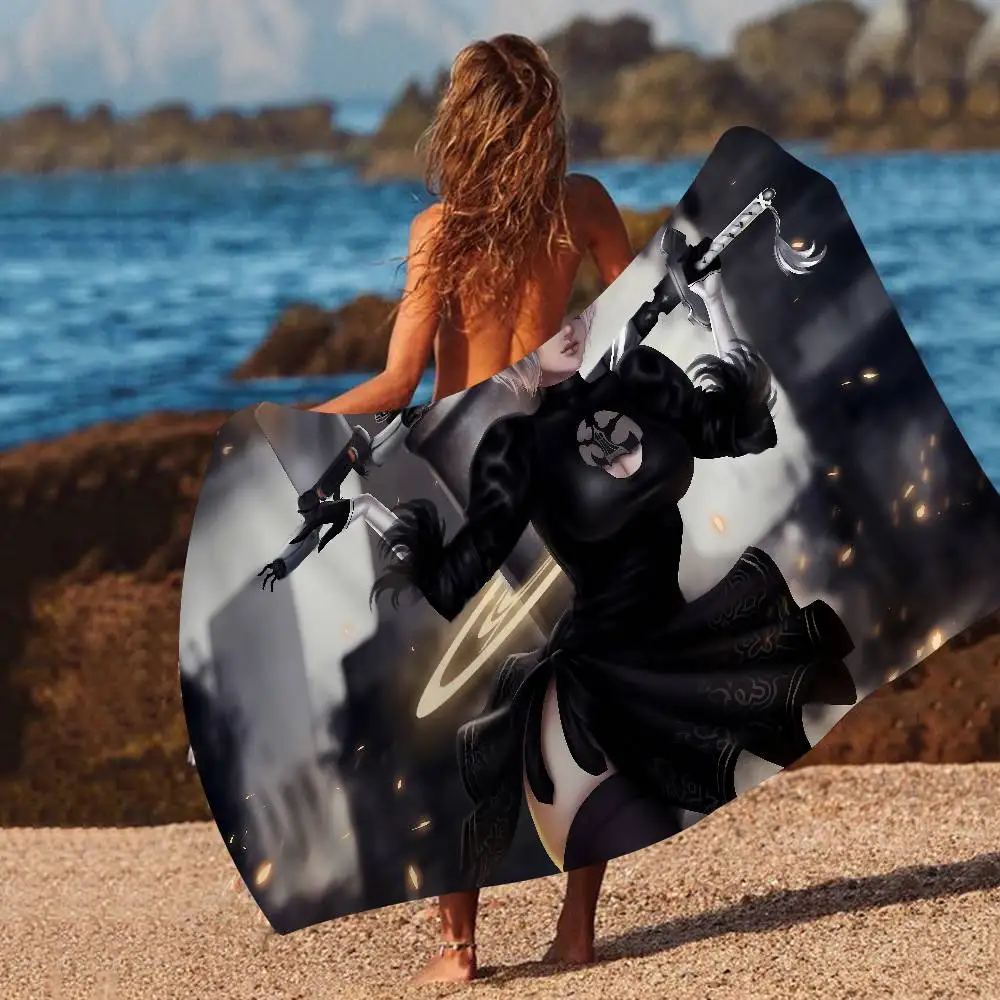 New Item NieR Automata Anime Cartoon Beach Towel