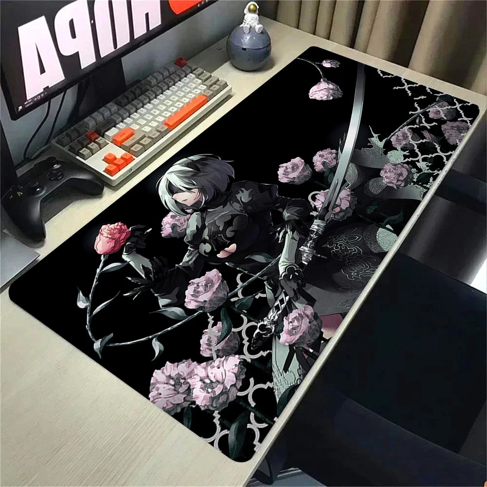 Flower 2B Game NieR Automata Large Mouse Pad