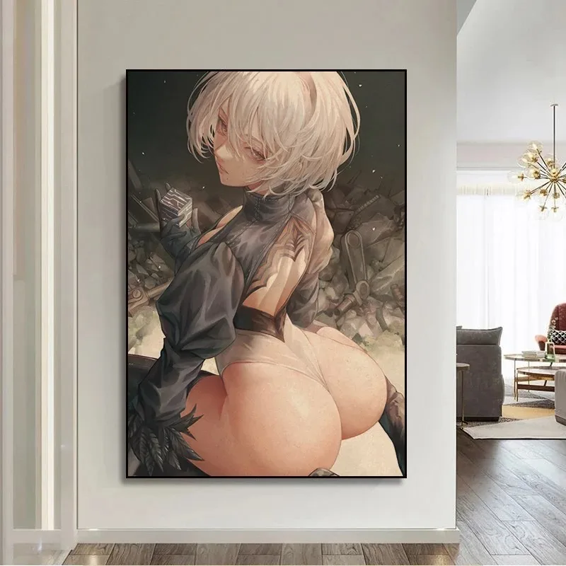 Hot Design Nier Automata 2B Art Wall Art