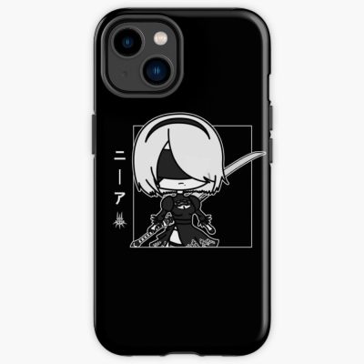 2B Chibi Nier Blindfold Japanese Writing Iphone Case