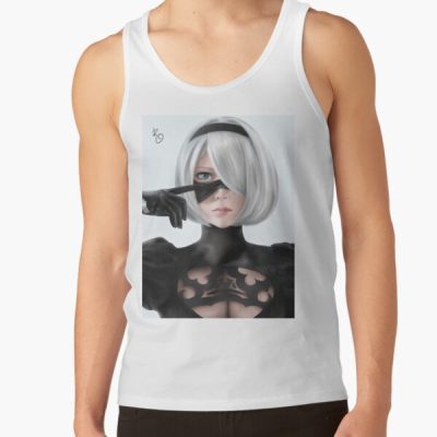 Nier Automata 2b Cosplayer Portrait Tank Top