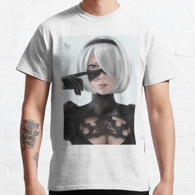 Nier Automata 2b Cosplayer Portrait T-shirt