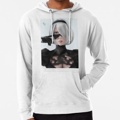 Nier Automata  2B Cosplayer Portrait Hoodie