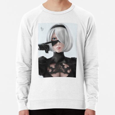 Nier Automata 2b Cosplayer Portrait Sweatshirt