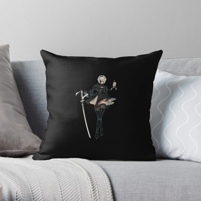 Nier Automata 2B Throw Pillow