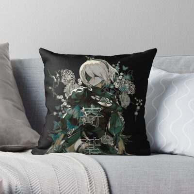 Butterflies And Garden Throw Pillow