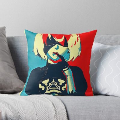 Nier Automata 2B Throw Pillow