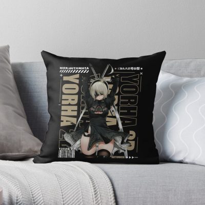 Nier Automata Yorha 2B Throw Pillow