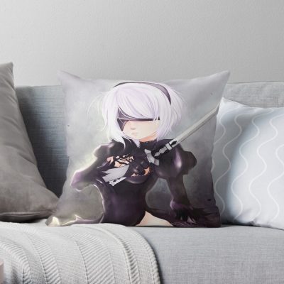 2B Nier Automata Throw Pillow