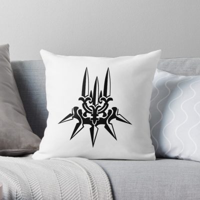 Yorha Black Insignia Throw Pillow