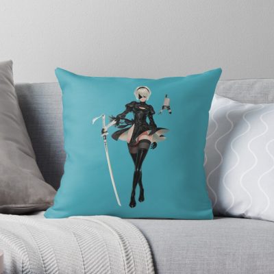 Nier Automata 2B Throw Pillow