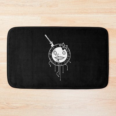 Emil White On Black Bath Mat