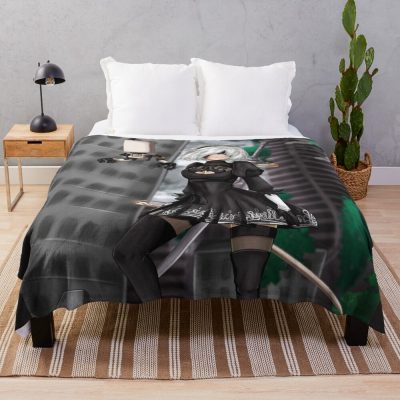 Nier Automata 2B Throw Blanket