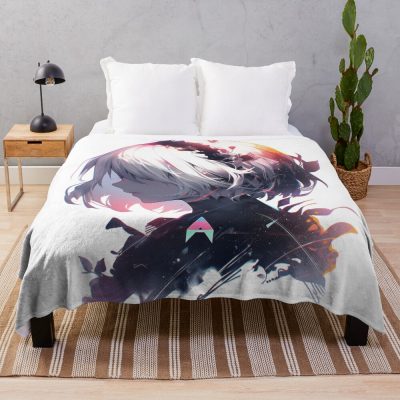 2B Glitch Nier Throw Blanket