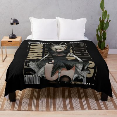 Nier Automata Yorha 2B Throw Blanket