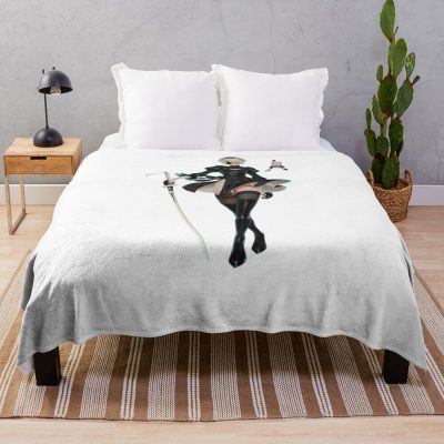 Nier Atomata 2B Throw Blanket