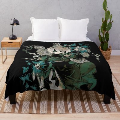 Butterflies And Garden Throw Blanket