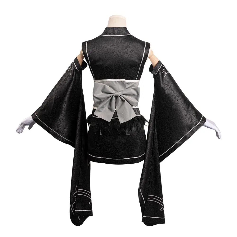 YoRHa 2B Cosplay Kimono Women Costume Swimsuit - Image 4