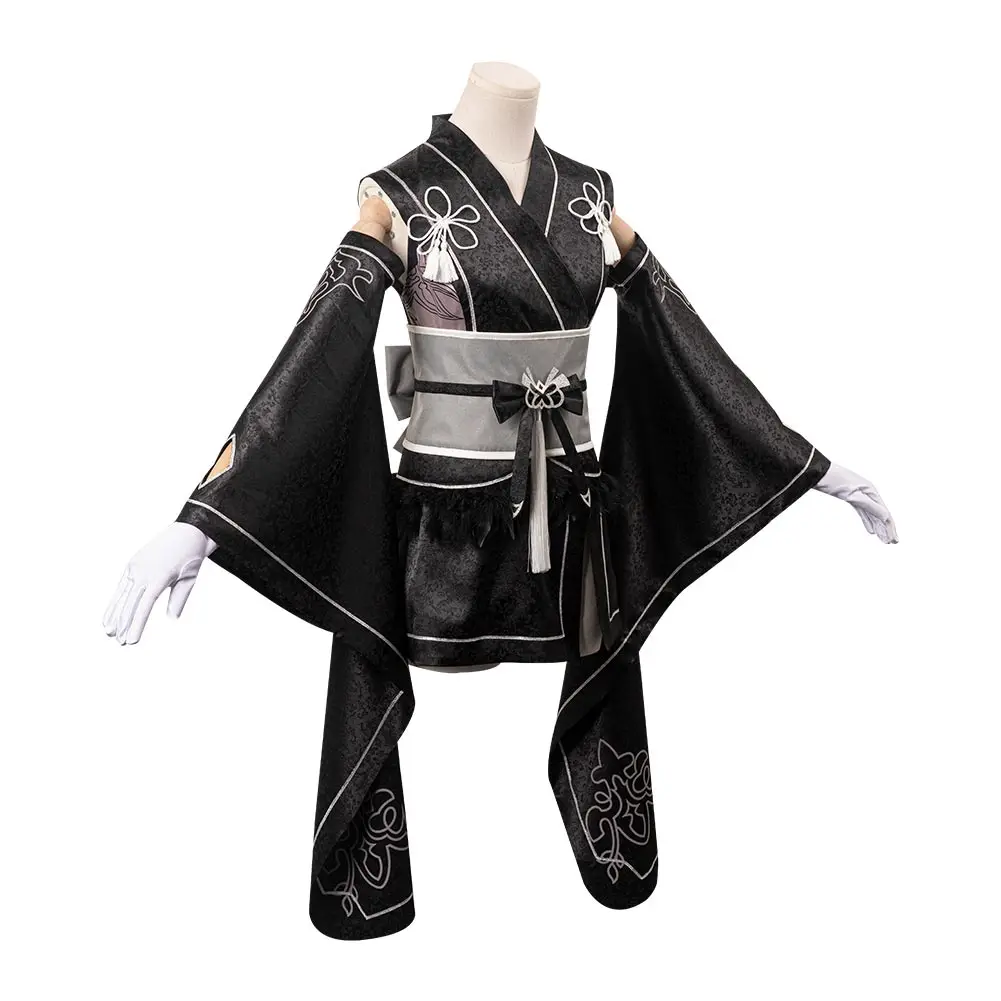 YoRHa 2B Cosplay Kimono Women Costume Swimsuit - Image 5